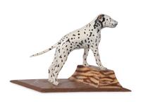 Four Folk Art Painted Wood Dog Figures