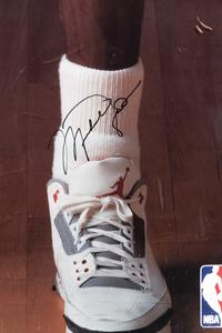 A 1989 Michael Jordan Signed Life-Size McDonald's Promotional Poster,