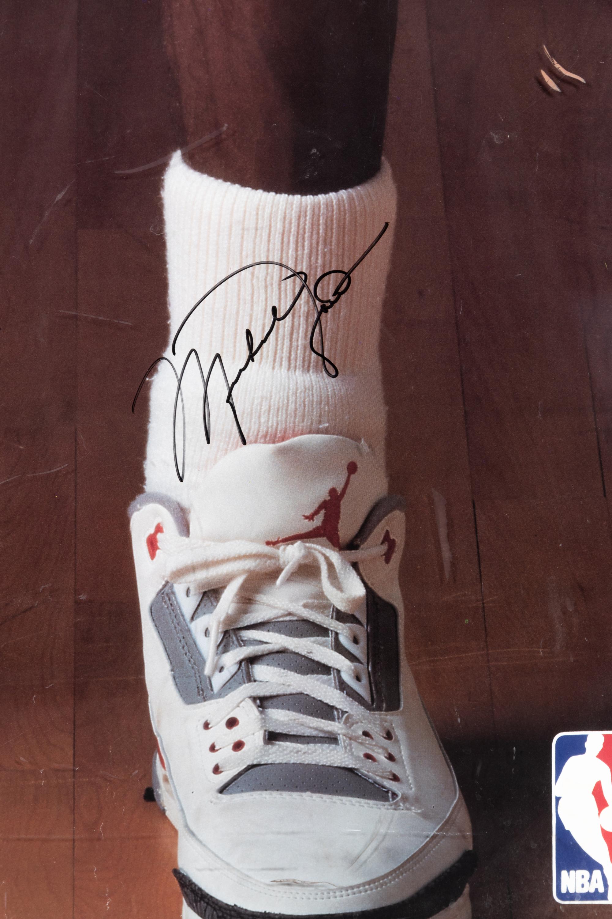 A 1989 Michael Jordan Signed Life-Size McDonald's Promotional Poster,