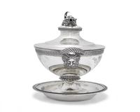 An Impressive Sterling Silver Presentation Tureen and Undertray Made for Admiral Francis H. Gregory (1789-1866)