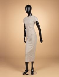 Comme des Garçons Beige Bump Dress & Pink Iridescent Jacket, Spring 1997