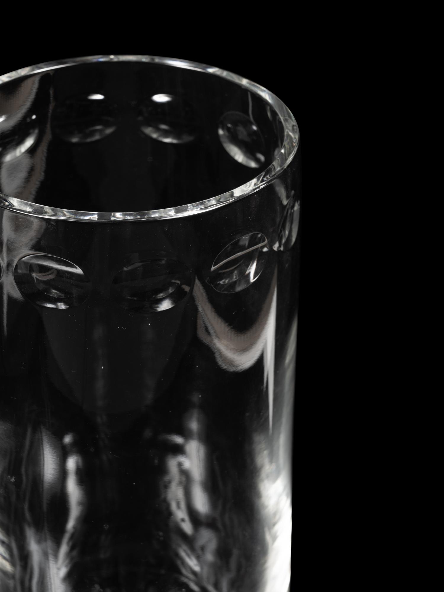 A Daum Glass Vase and a William Yeoward Glass Lucia Vase