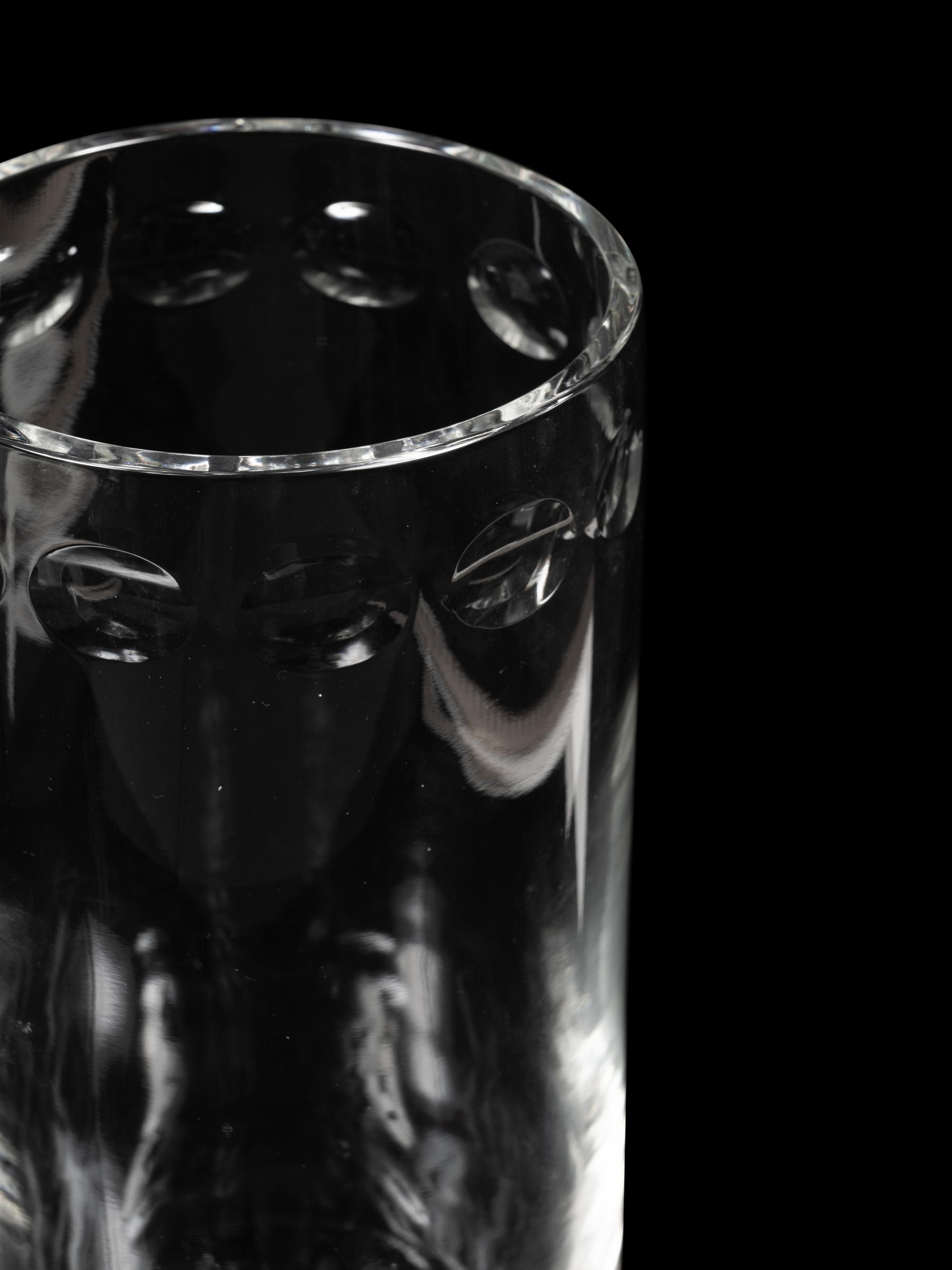 A Daum Glass Vase and a William Yeoward Glass Lucia Vase