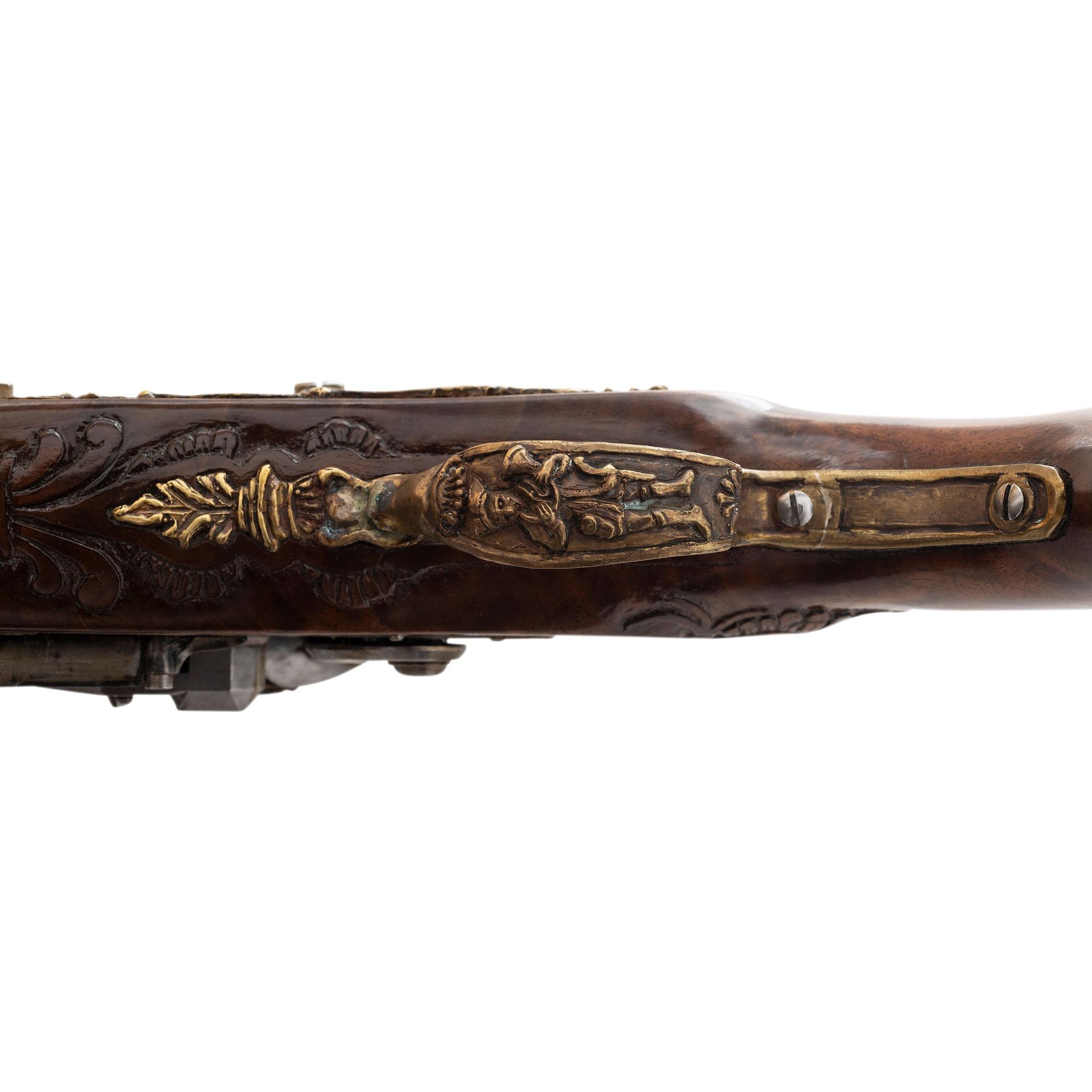 Contemporary Cased Pair of Flintlock Pistols in the Style of Leopold Becher by John B. Derrick (American, b.1936)
