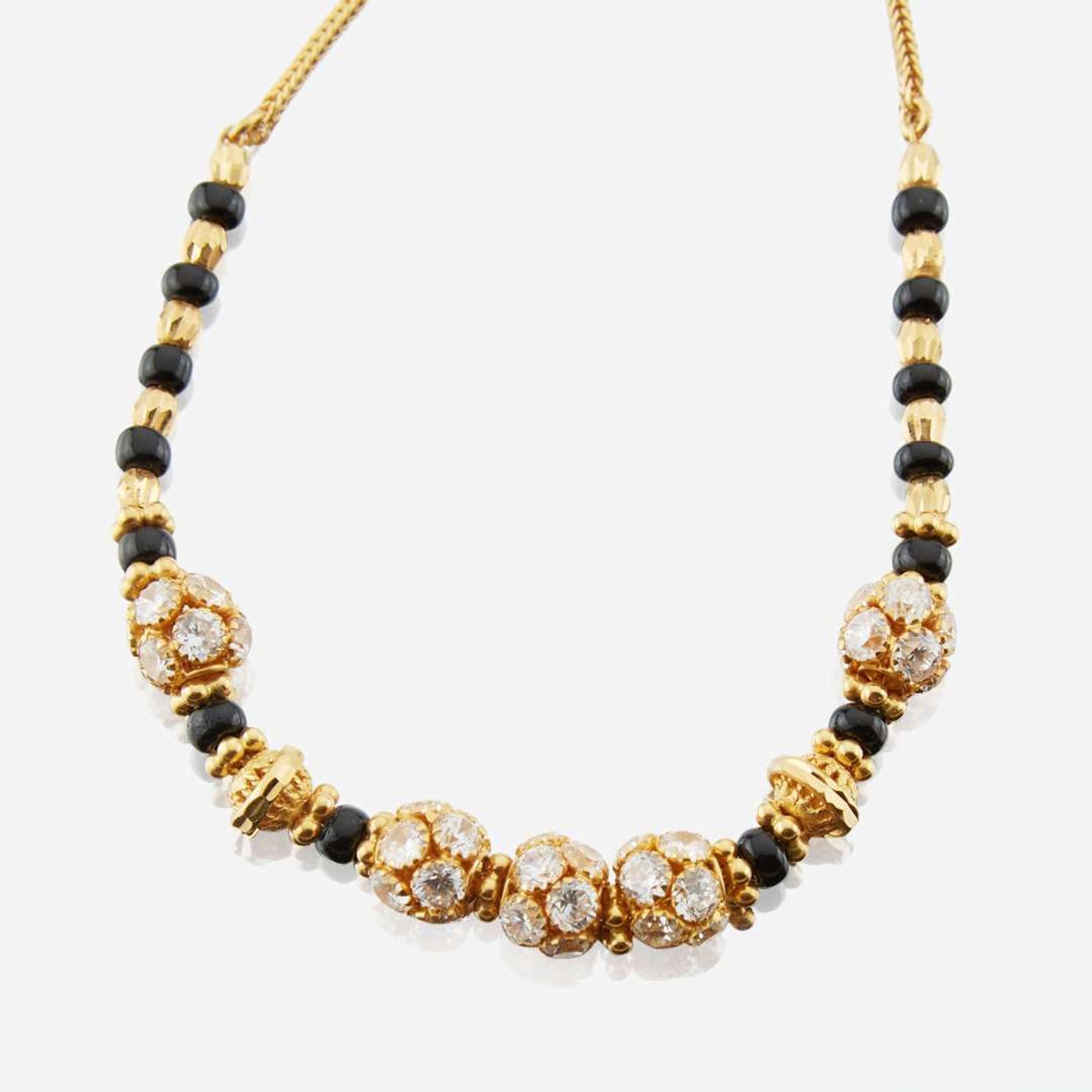 A collection of high karat gold jewelry