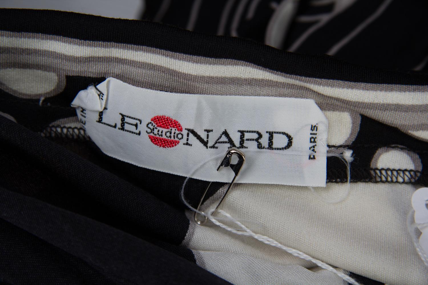 A Leonard Black and White Dress Ensemble,