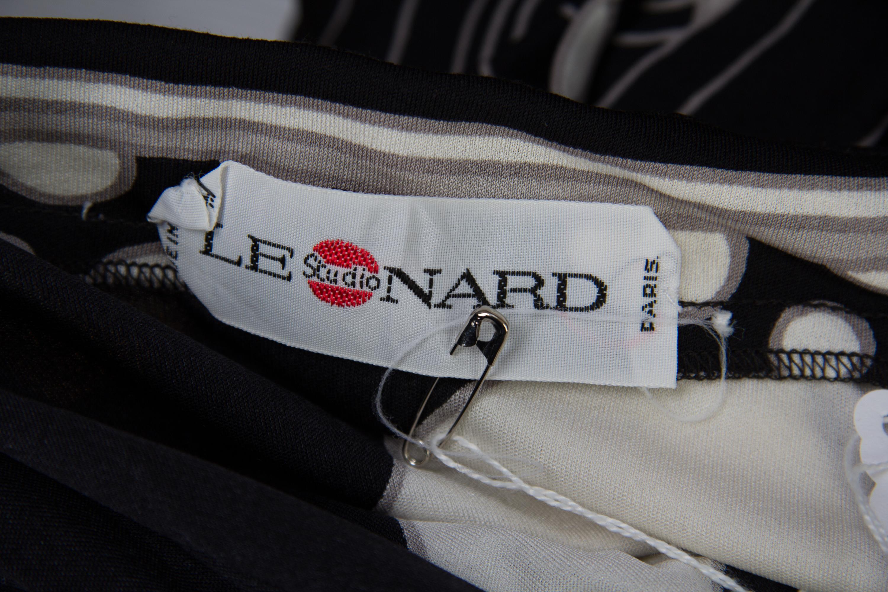 A Leonard Black and White Dress Ensemble,