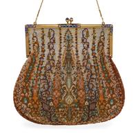 Tiffany & Co., 14k Gold & Beadwork Purse, c. 1920's