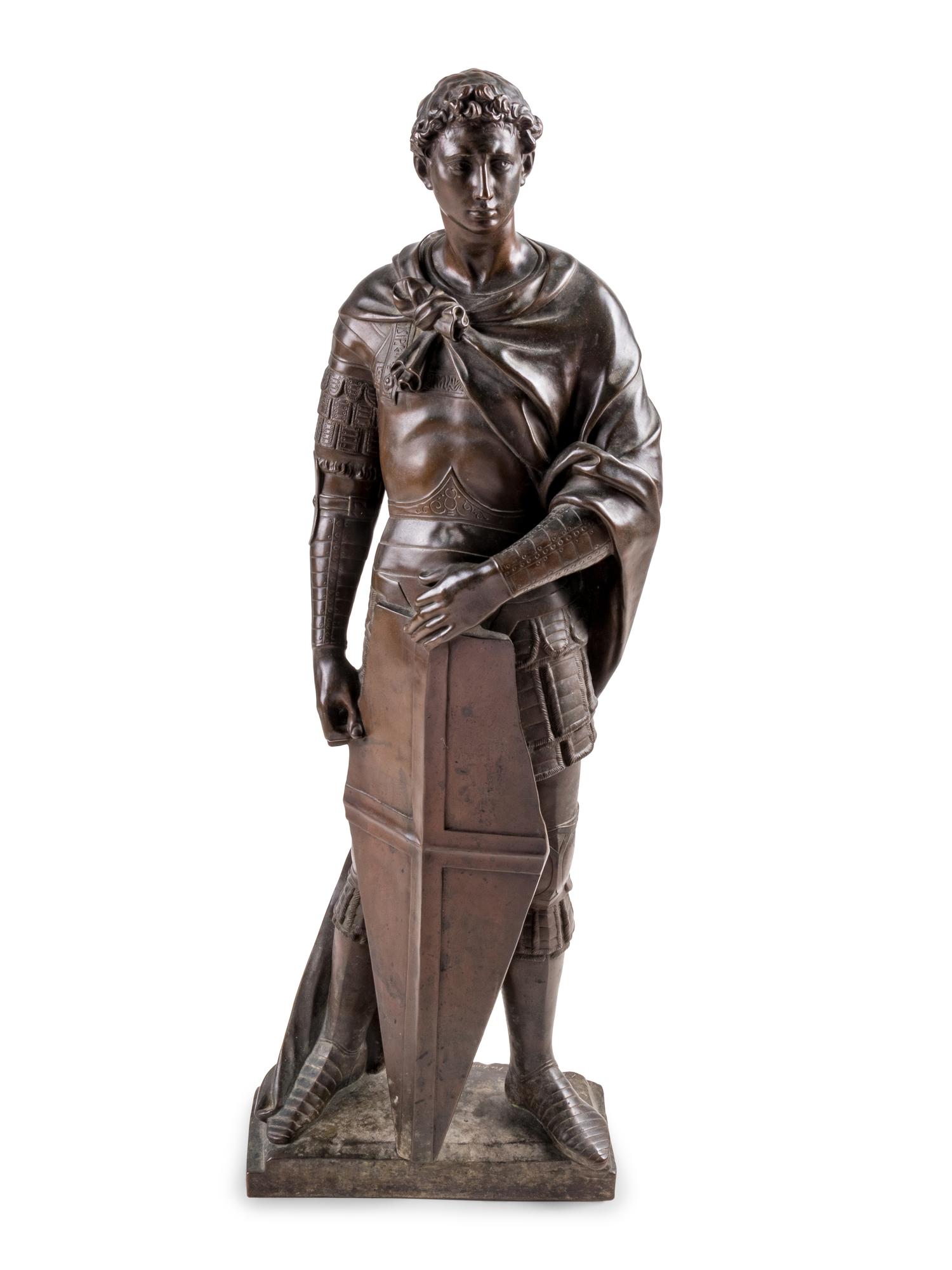 A French Bronze Figure of Saint George After Donatello