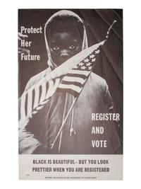 [AFRICAN AMERICANA - CIVIL RIGHTS]. A group of 2 posters issued by the NAACP encouraging voter registration. Ca 1960s.