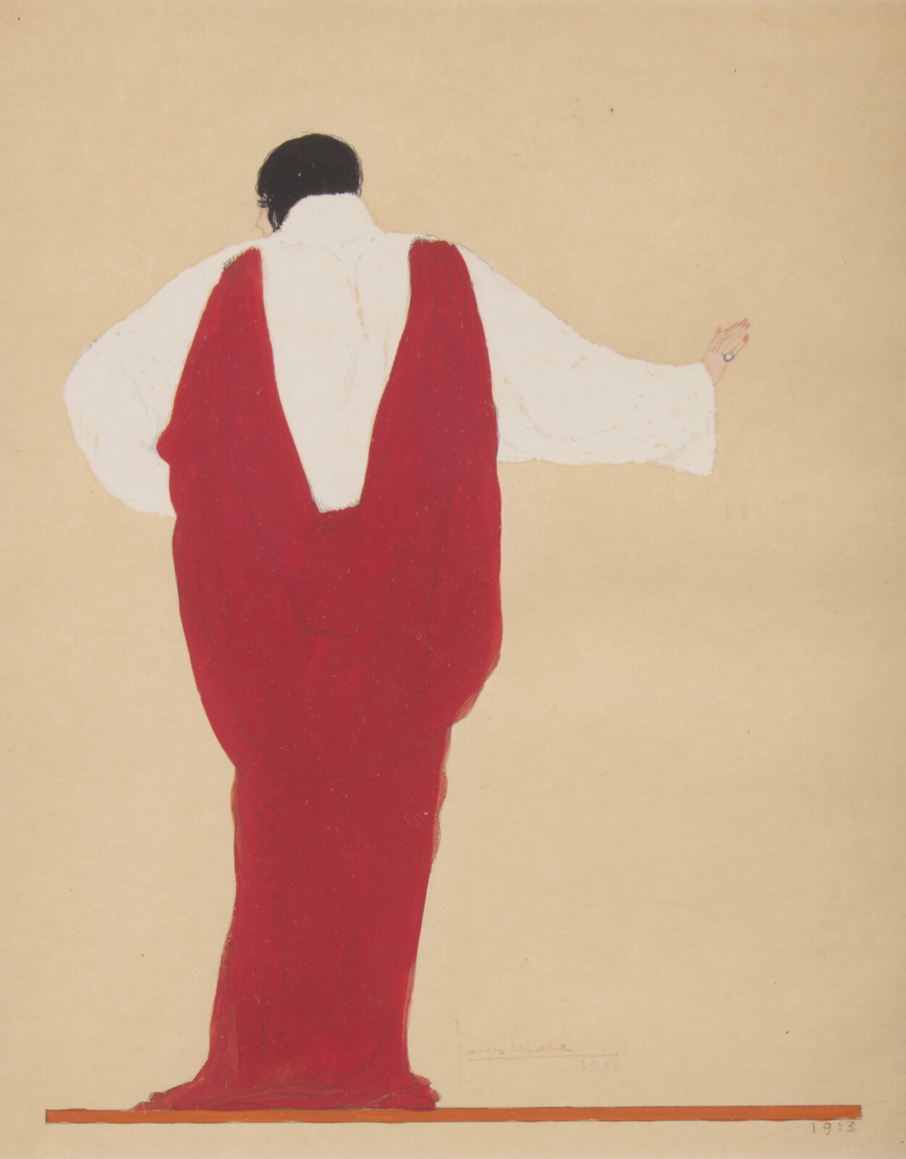 Georges Lepape (French, 1887–1971) — Le Manteau de Pourpre (Paul Poiret), for Gazette du Bon Ton, 1913