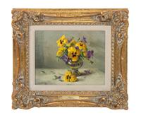 Paul Strisik, (American, 1918-1998), Pansies