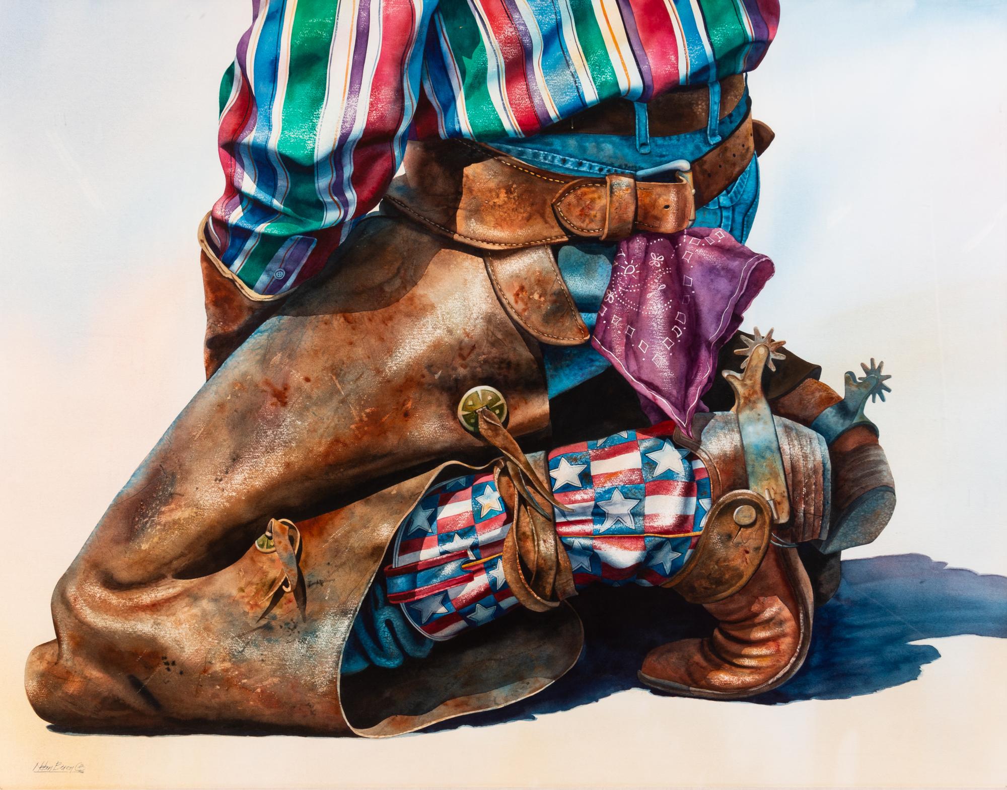 Kneeling Cowboy with Chaps
