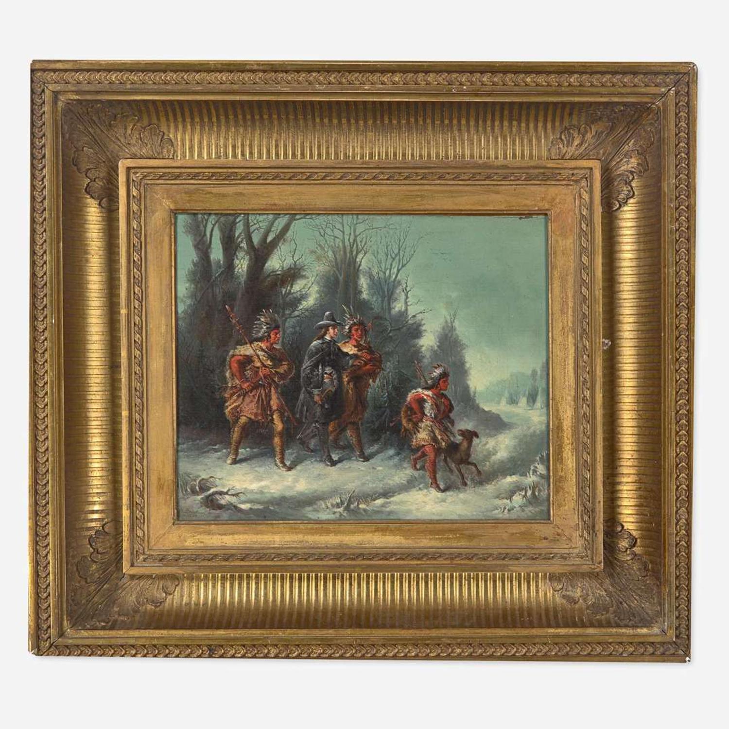 Hans Bruckner (American, 19th Century) Roger Williams with Indians