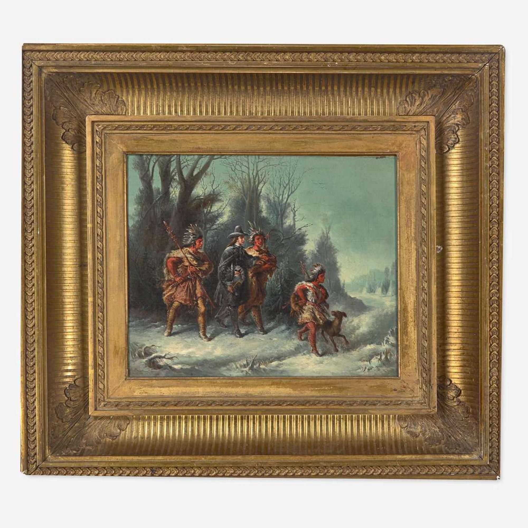 Hans Bruckner (American, 19th Century) Roger Williams with Indians