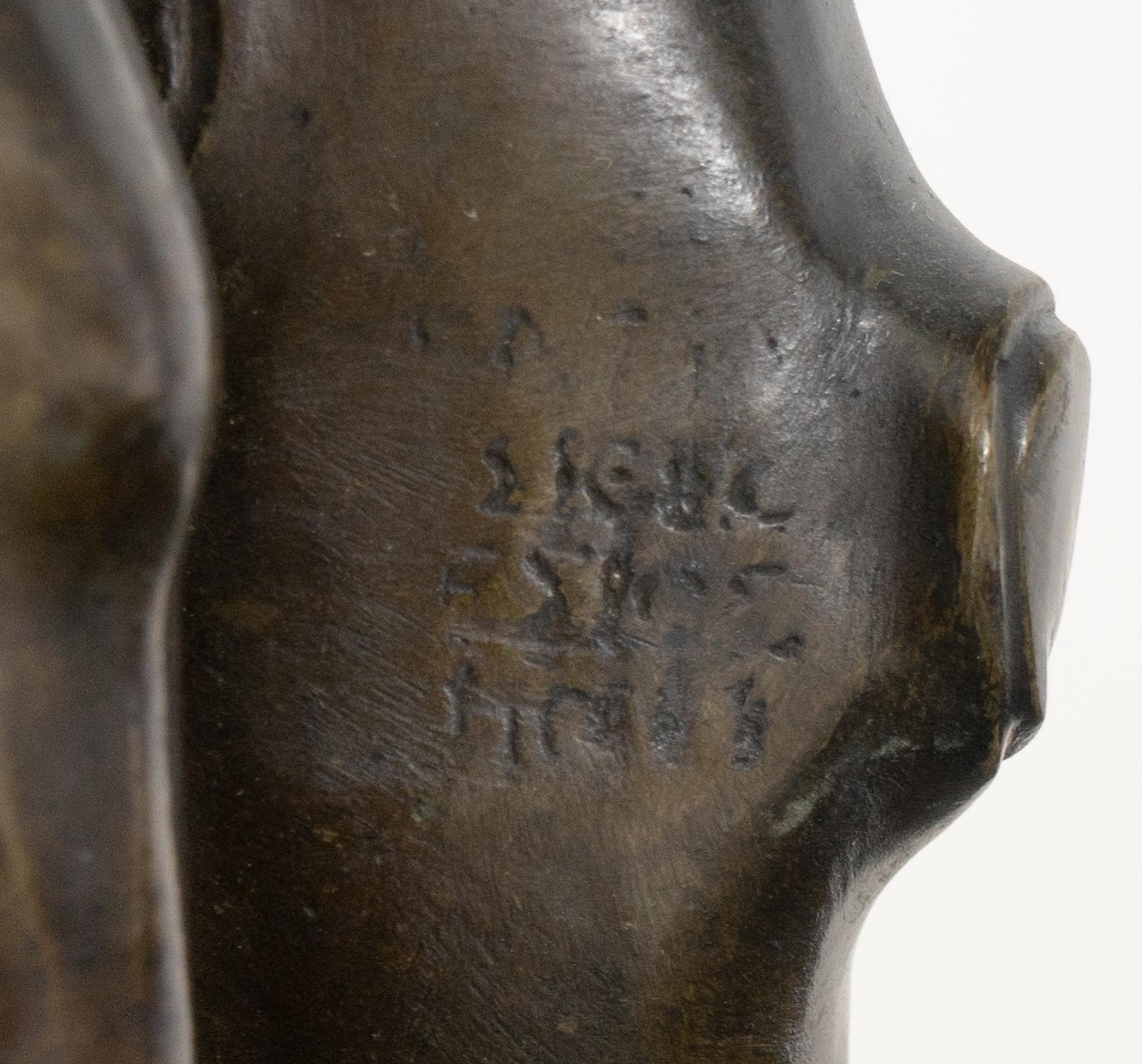 A Continental Bronze Figure of The Borghese Gladiator