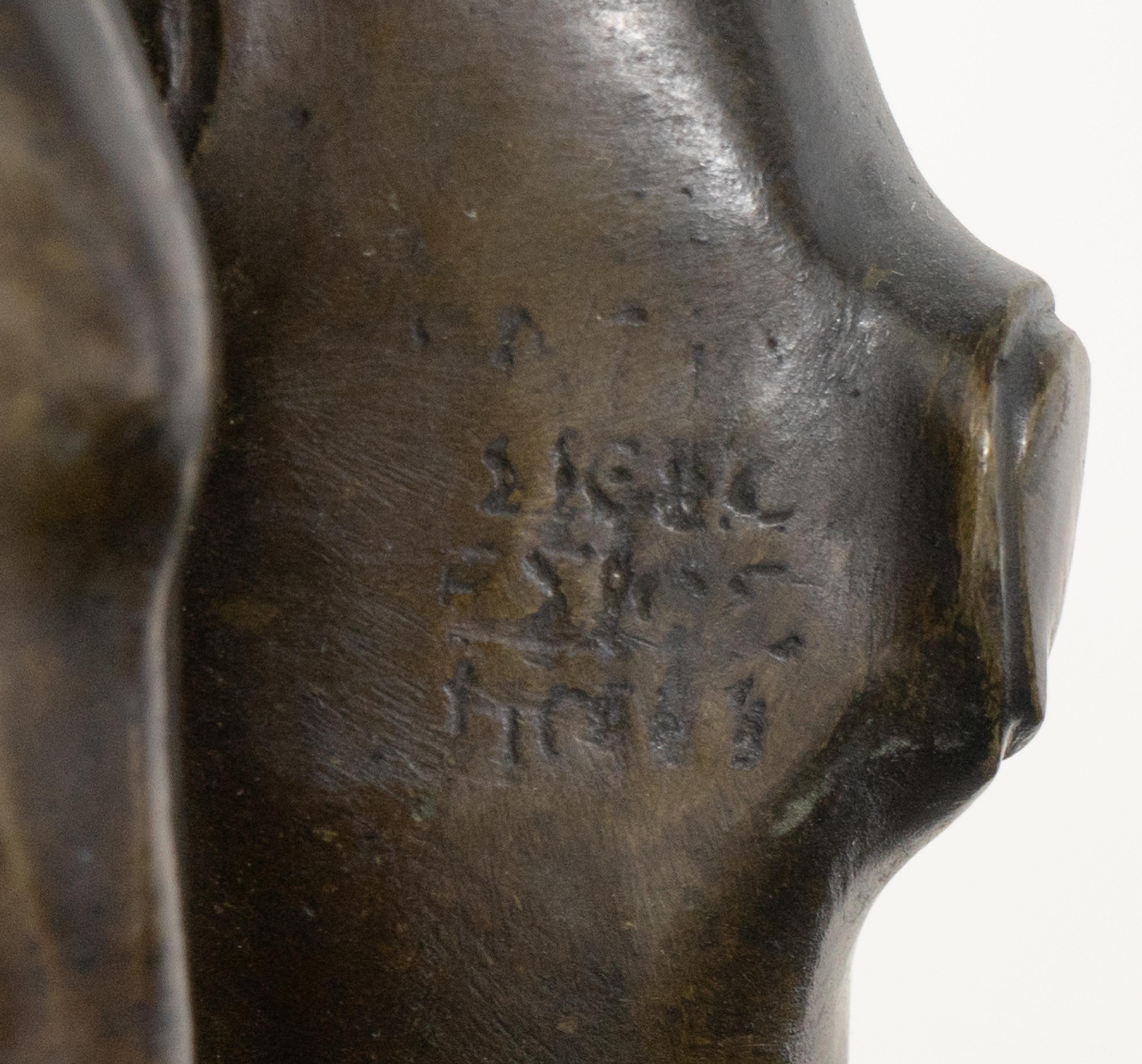 A Continental Bronze Figure of The Borghese Gladiator