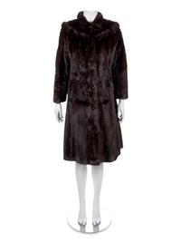 (Do not recommend re-offering) Long Brown Mink Coat, 1970-80s