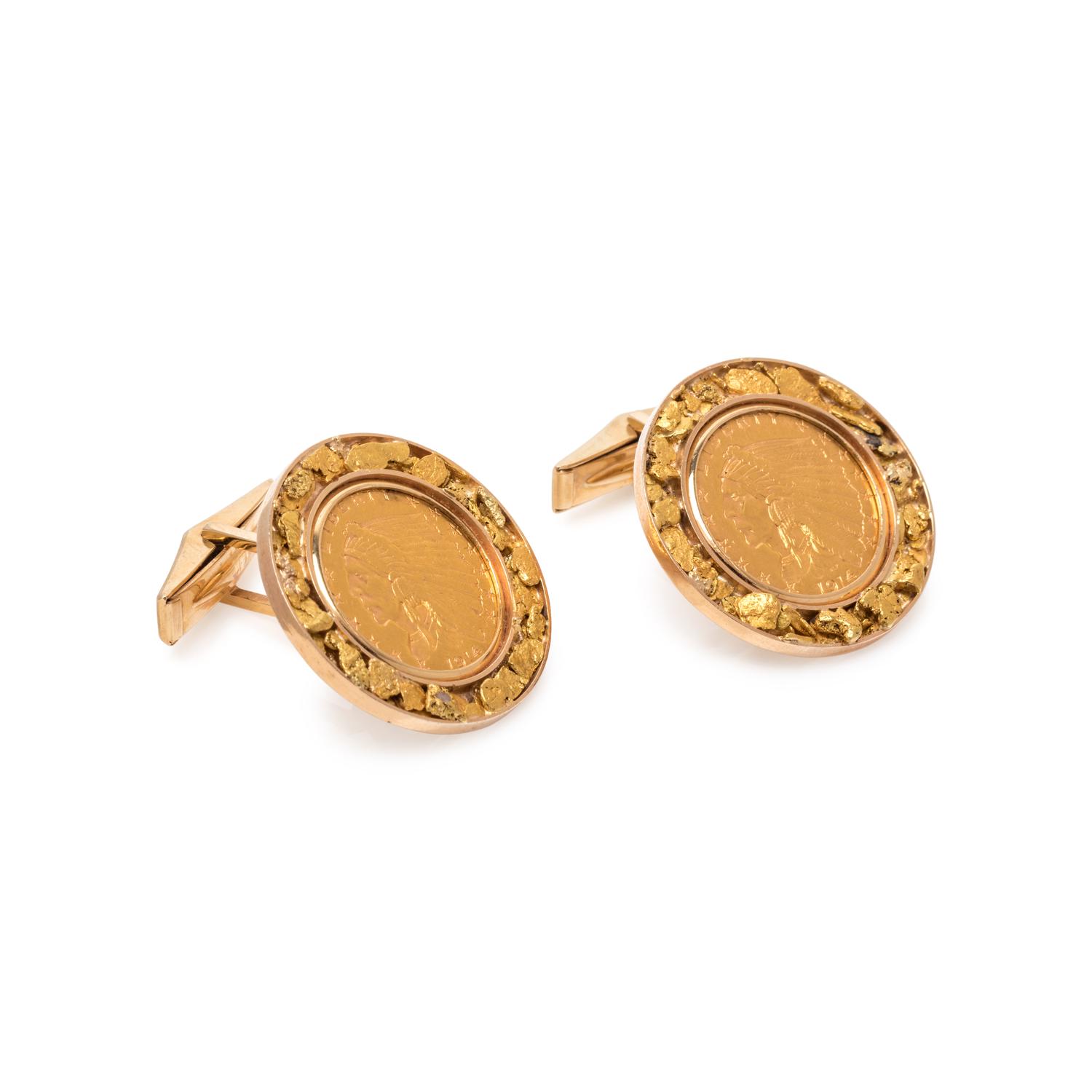 US $2.50 LIBERTY COIN CUFFLINKS
