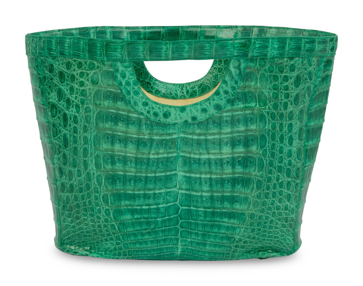 Nancy Gonzalez Green Crocodile Tote