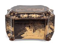 A Chinese Export Lacquer Tea Caddy — 19TH CENTURY