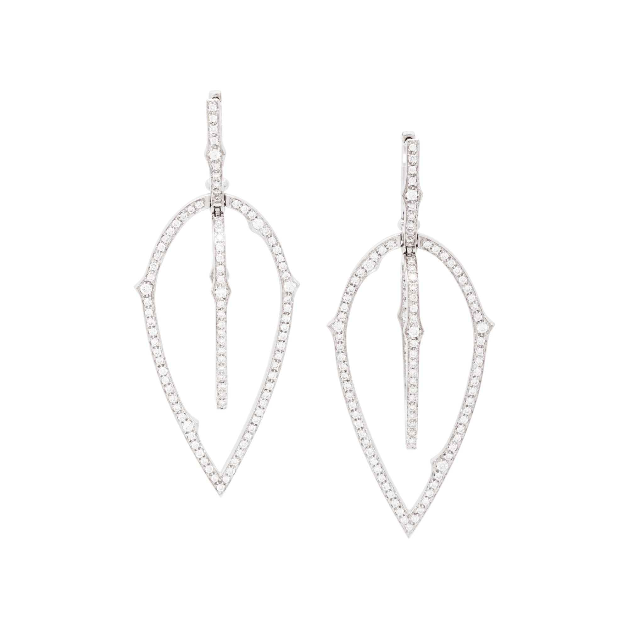 STEVEN WEBSTER, WHITE GOLD AND DIAMOND EARRINGS