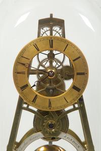 An English Gilt Bronze Skeleton Clock