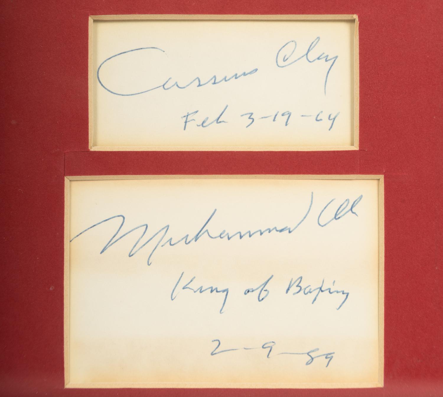 A Muhammad Ali Signed Autograph Display (Beckett Authentication Services Letter),