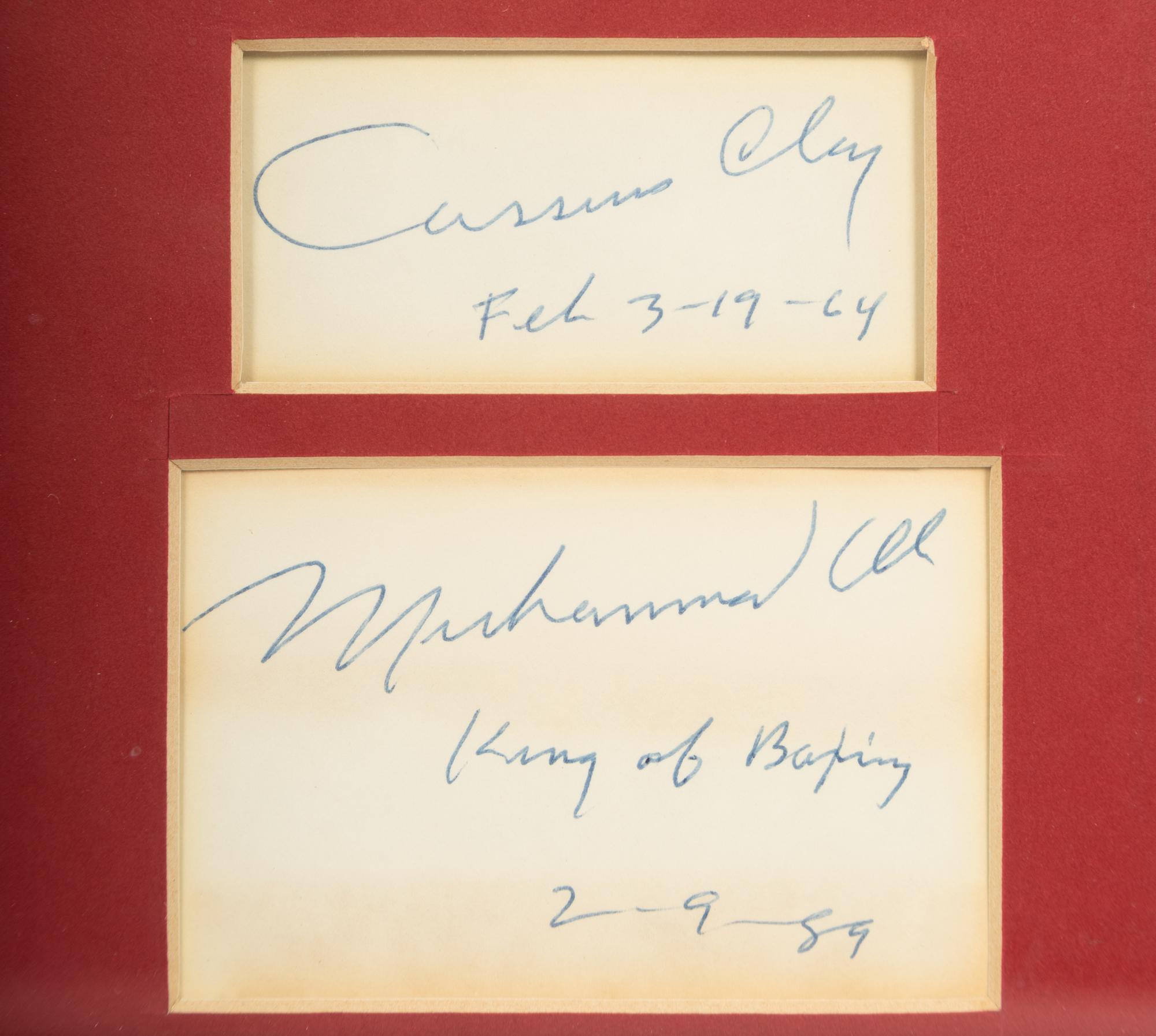 A Muhammad Ali Signed Autograph Display (Beckett Authentication Services Letter),