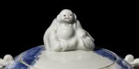 A Japanese Hirado Blue and White Covered Jar