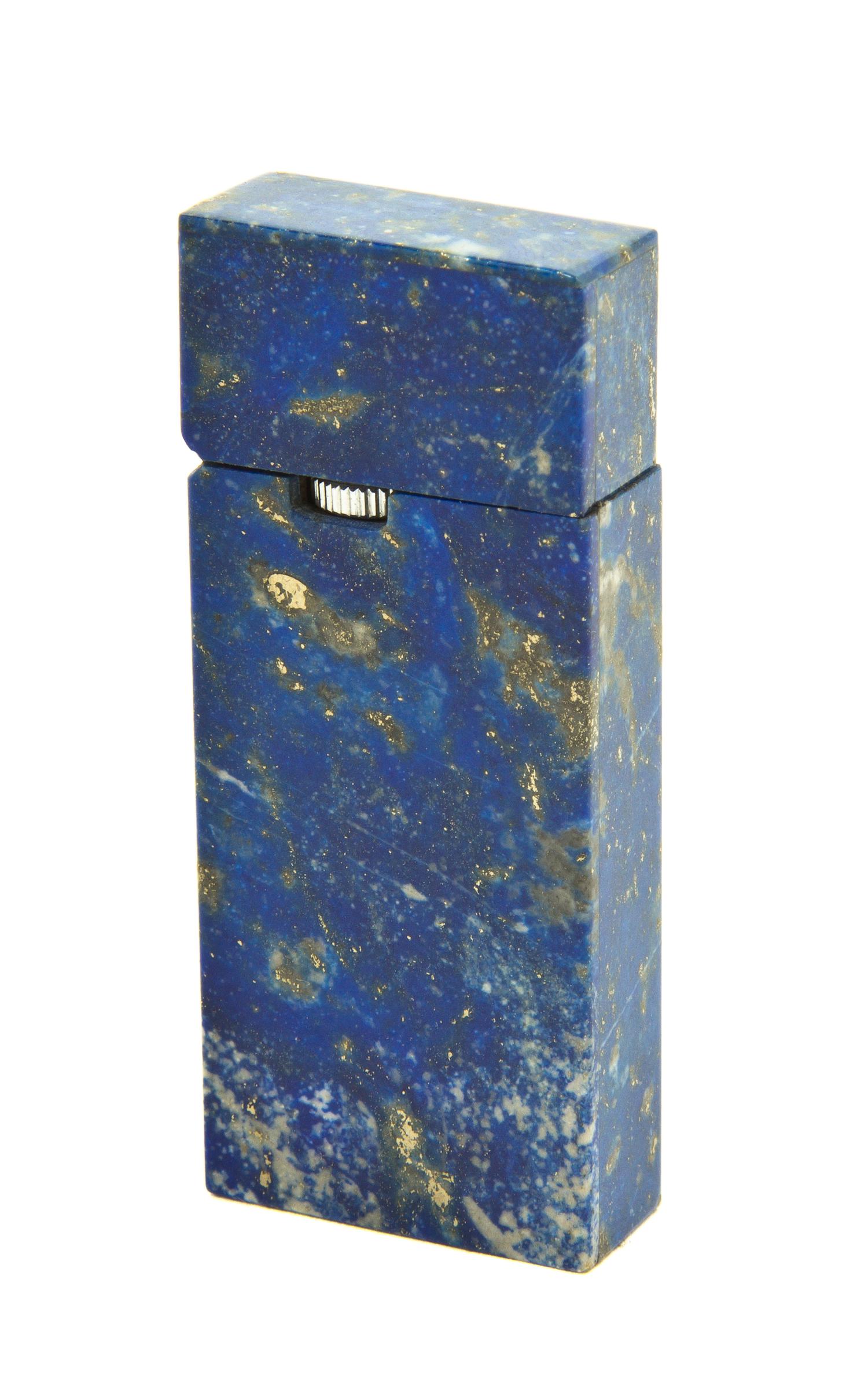A Lapis Lazuli Lighter, Height 2 3/8 inches.