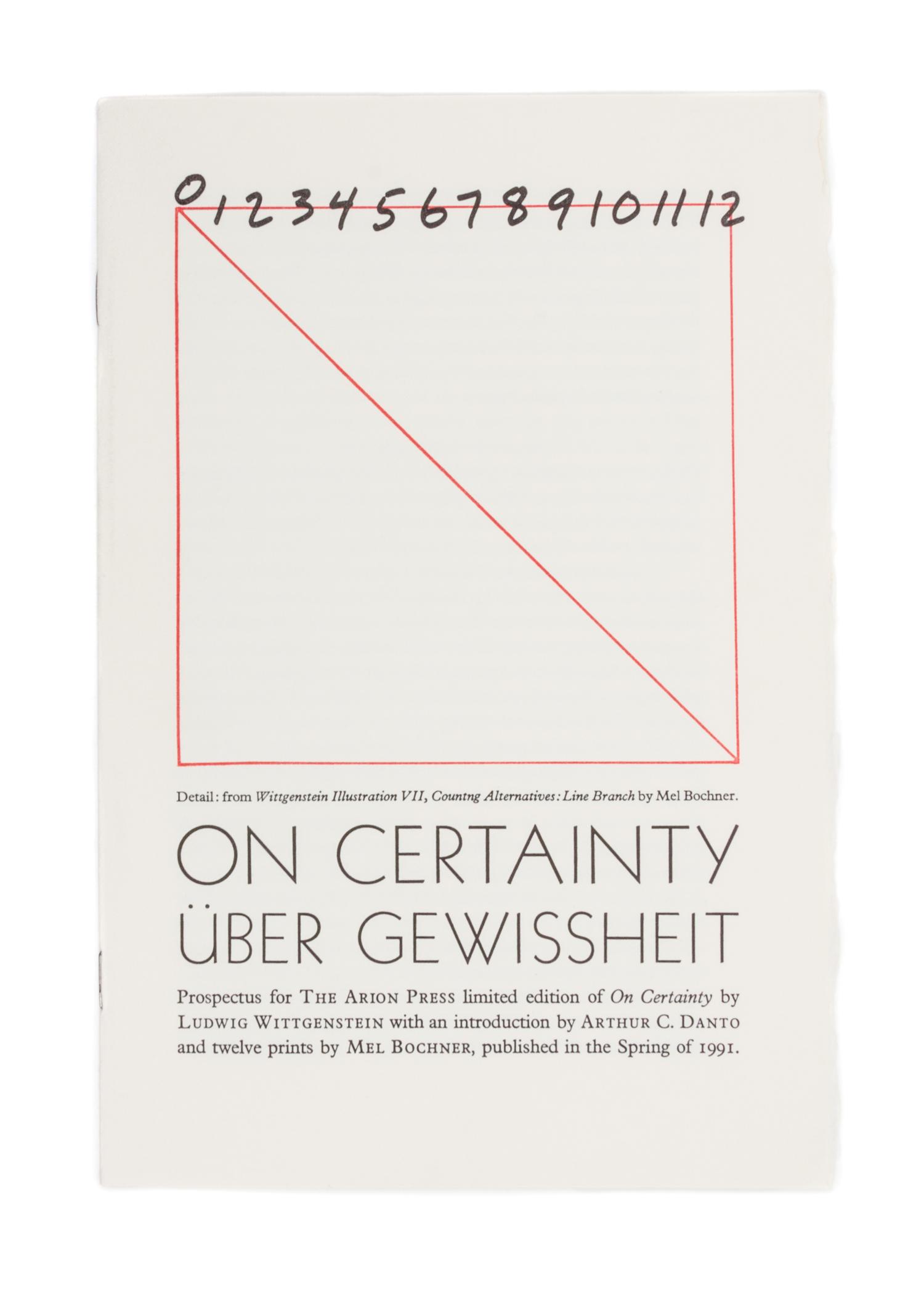 WITTGENSTEIN, LUDWIG On Certainty, 1991. Limited