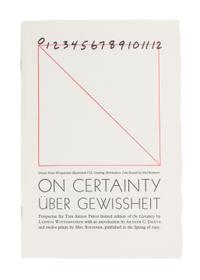 WITTGENSTEIN, LUDWIG On Certainty, 1991. Limited