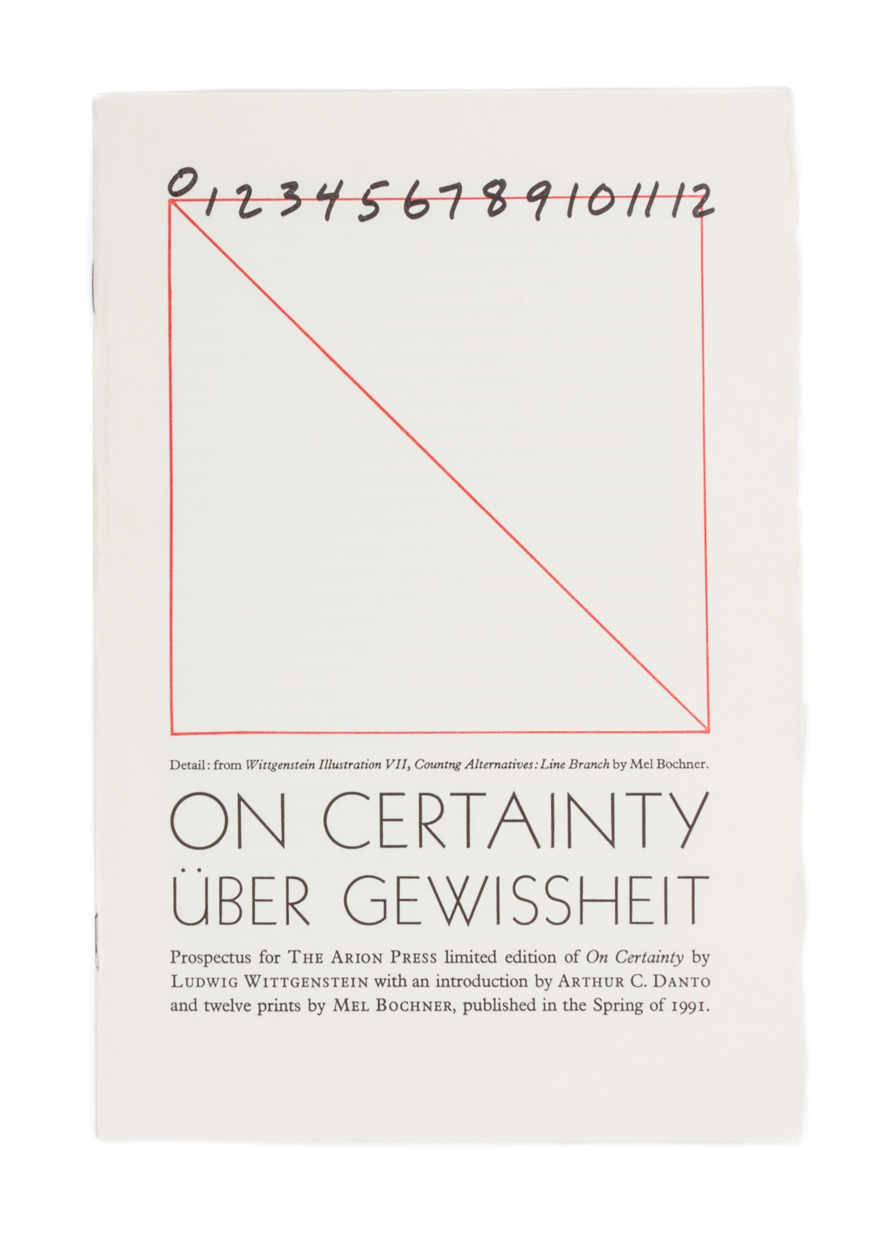 WITTGENSTEIN, LUDWIG On Certainty, 1991. Limited