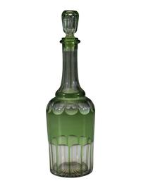 Six Bohemian Enameled Glass Roemers