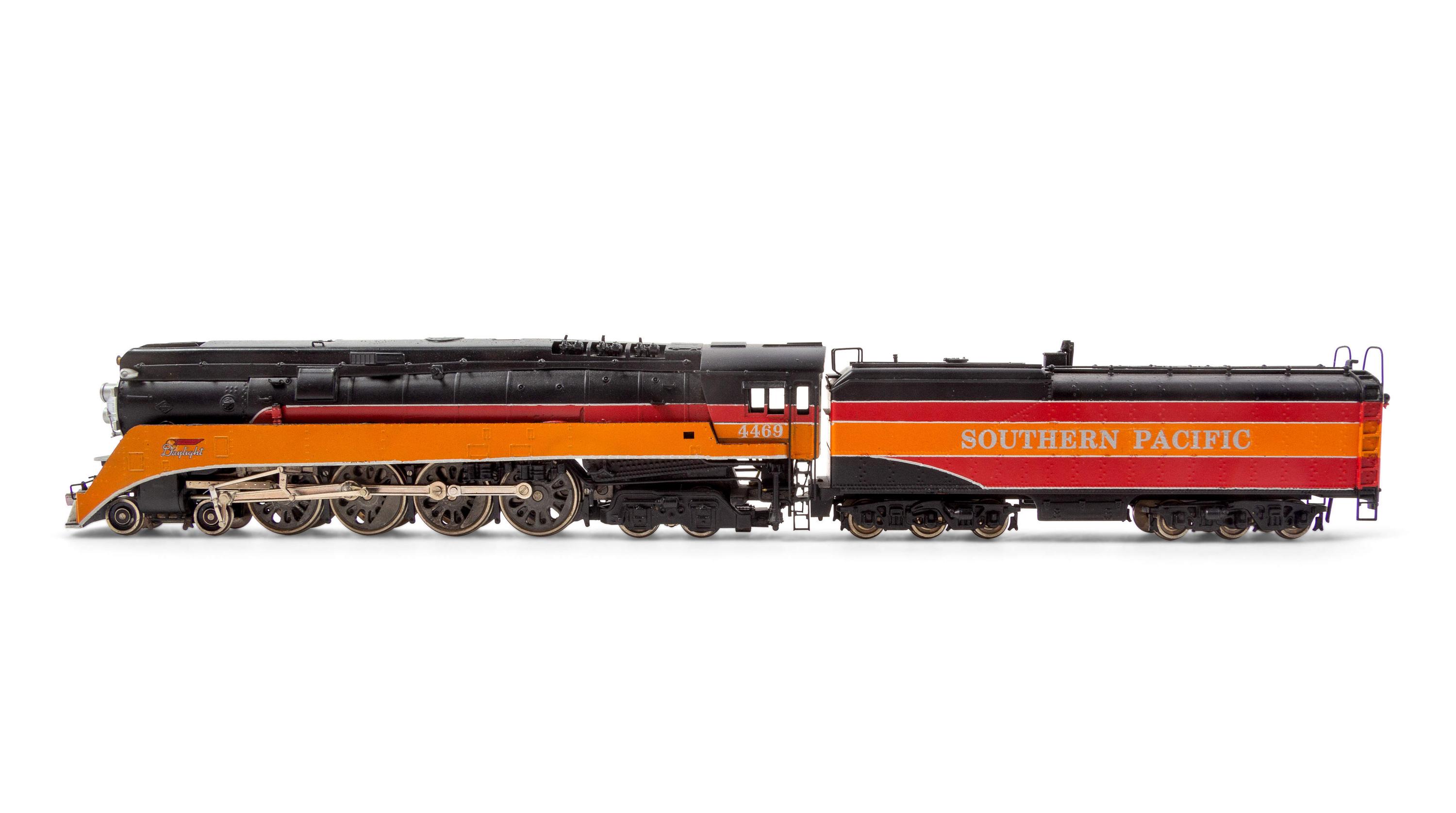 A Polychrome HO-Gauge Southern Pacific 4-8-4 Locomotive and Tender