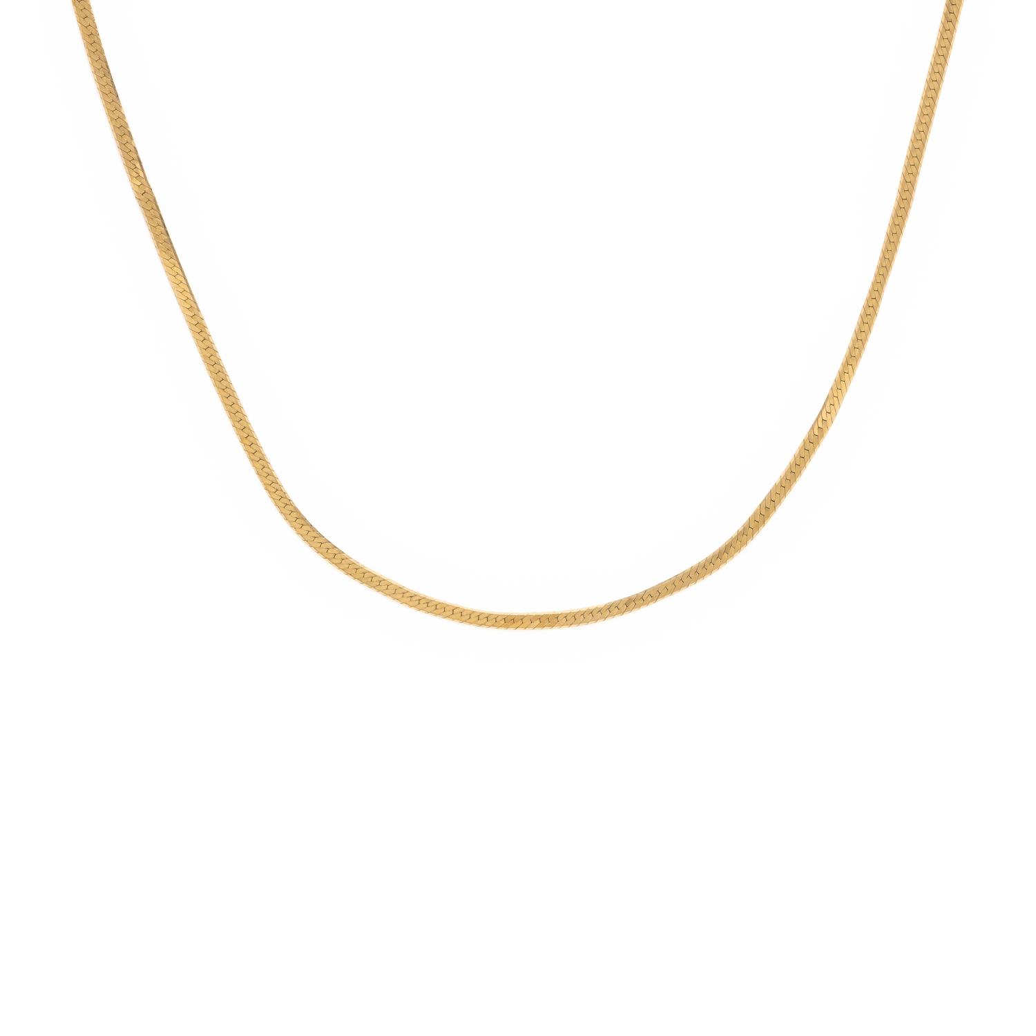 Yellow Gold Chain Necklace and Bracelet