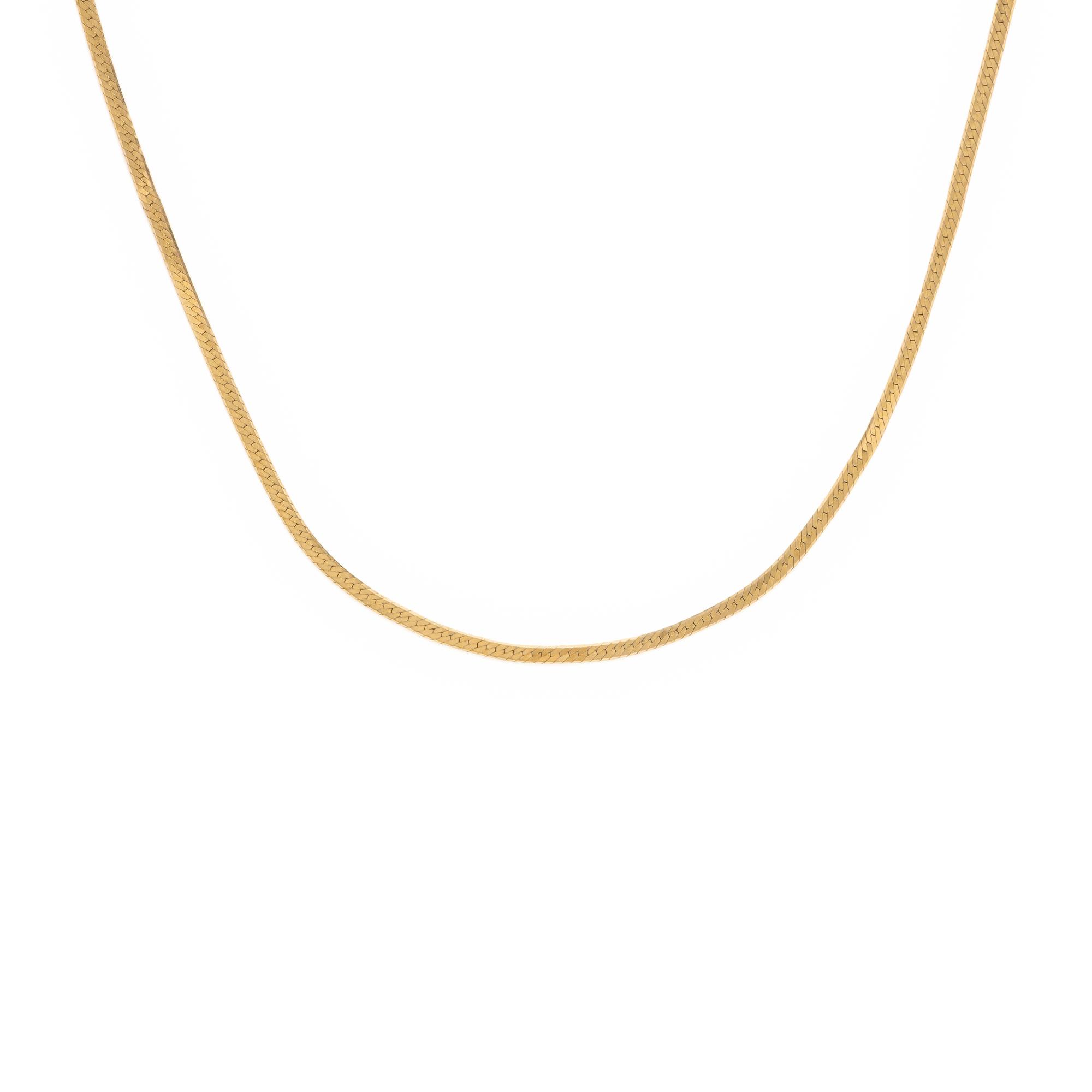 Yellow Gold Chain Necklace and Bracelet