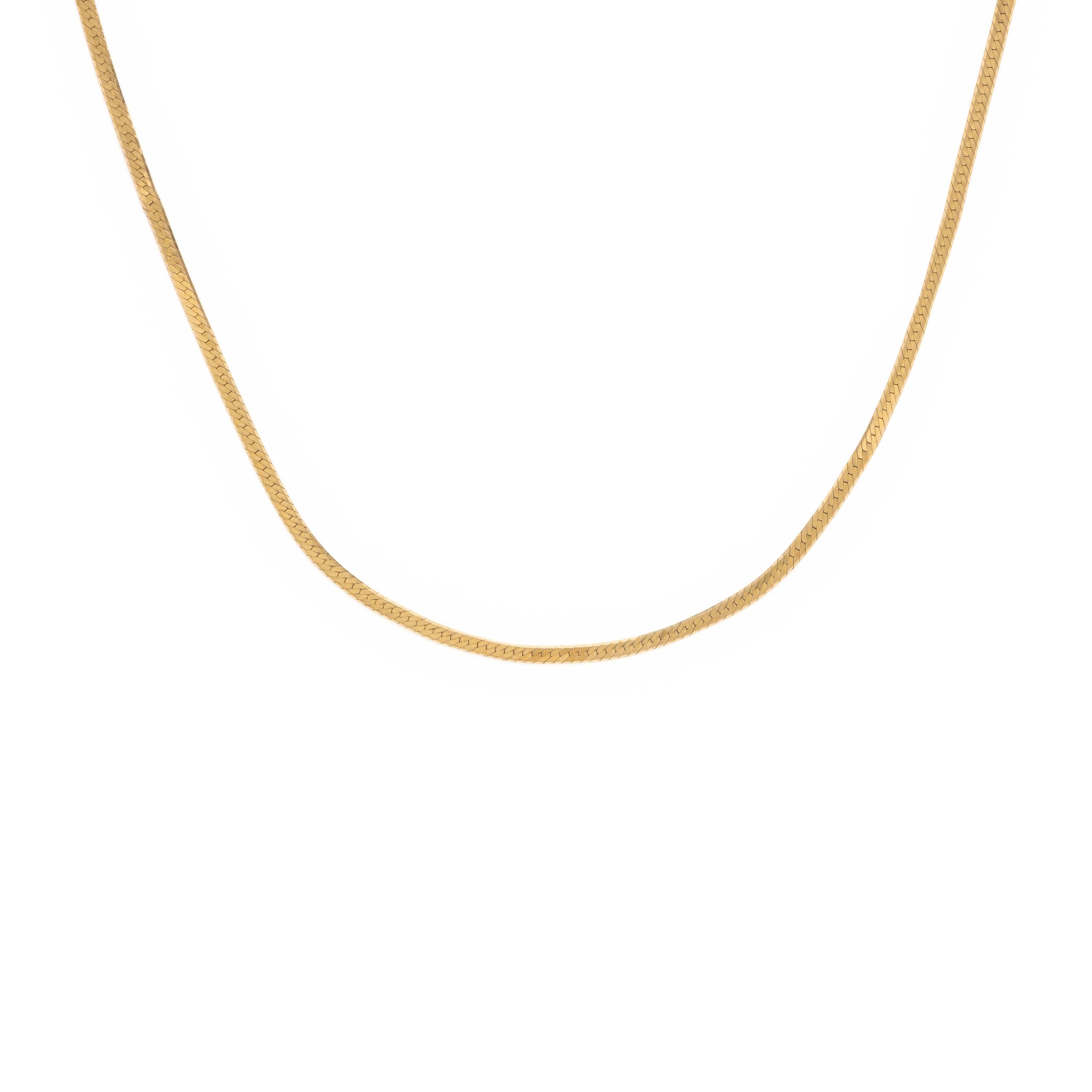 Yellow Gold Chain Necklace and Bracelet