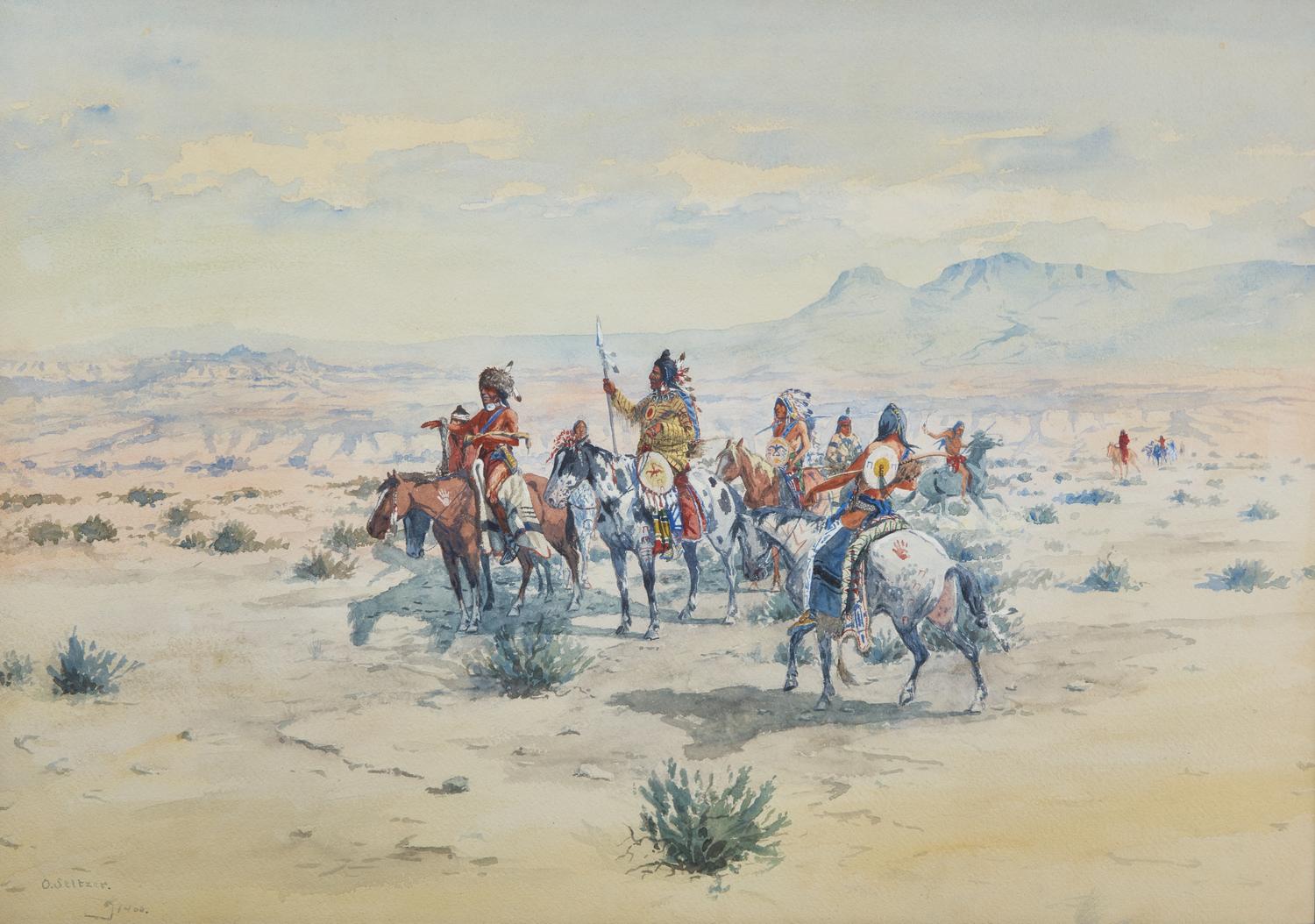 Scouting on the Plains , 1900