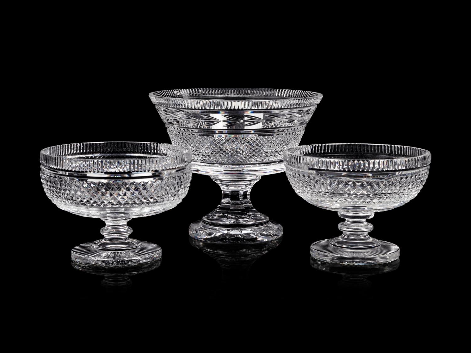 Three Waterford Cut Glass Bowls