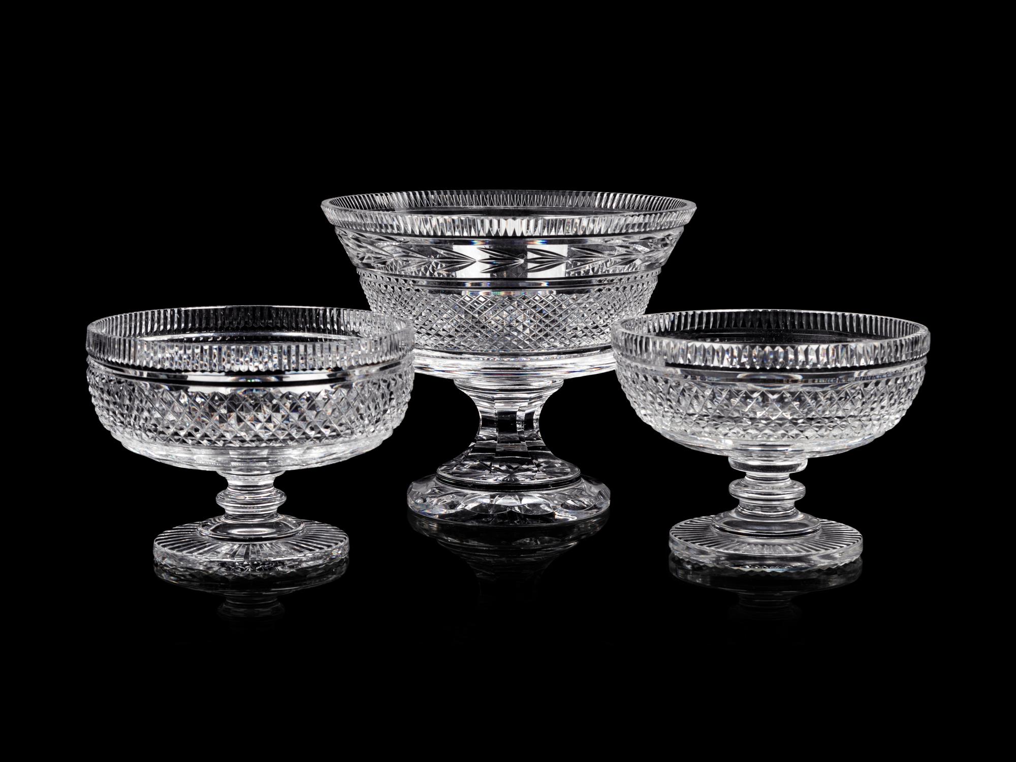 Three Waterford Cut Glass Bowls
