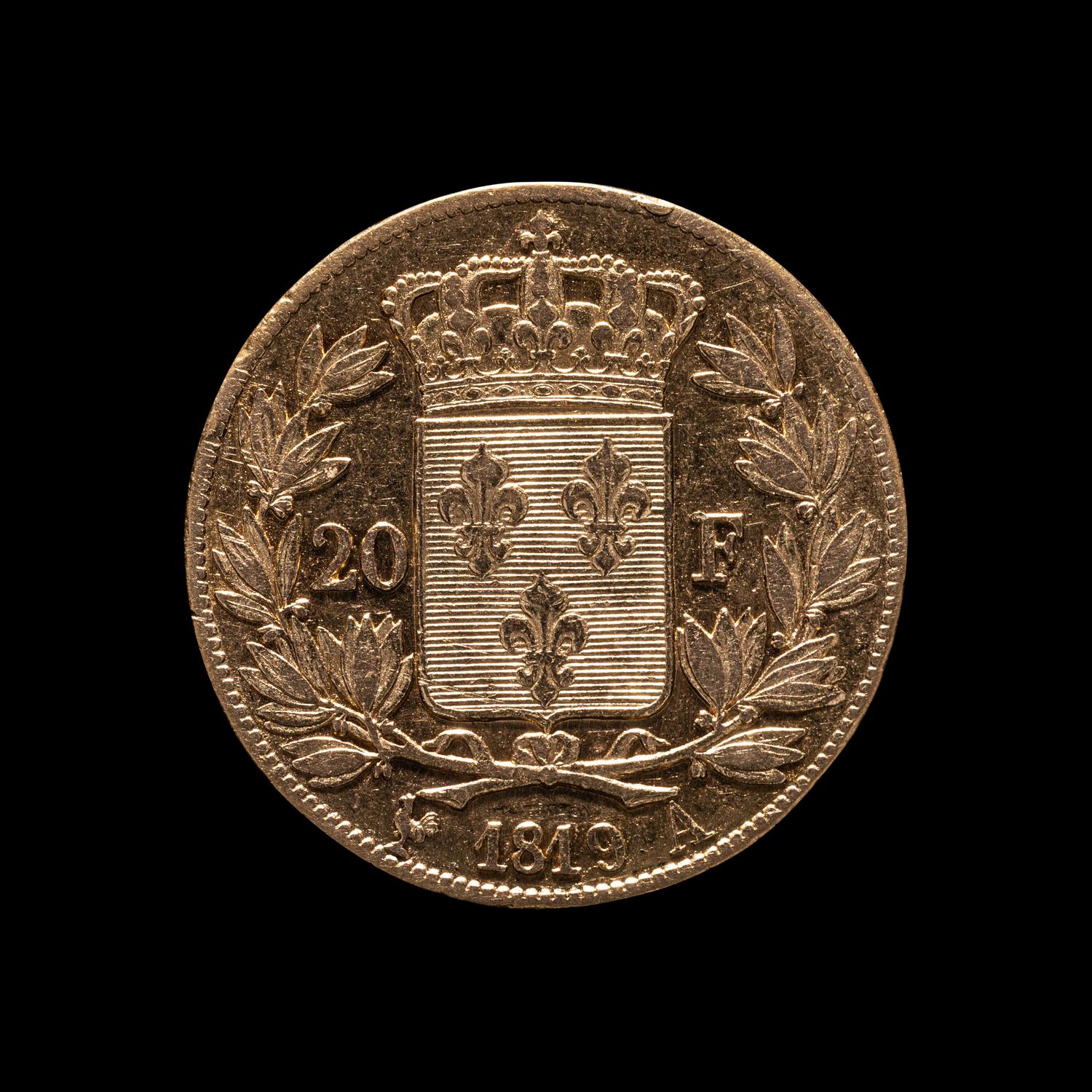 [FRANCE] 1819-A Louis XVIII 20 Franc Gold Coin