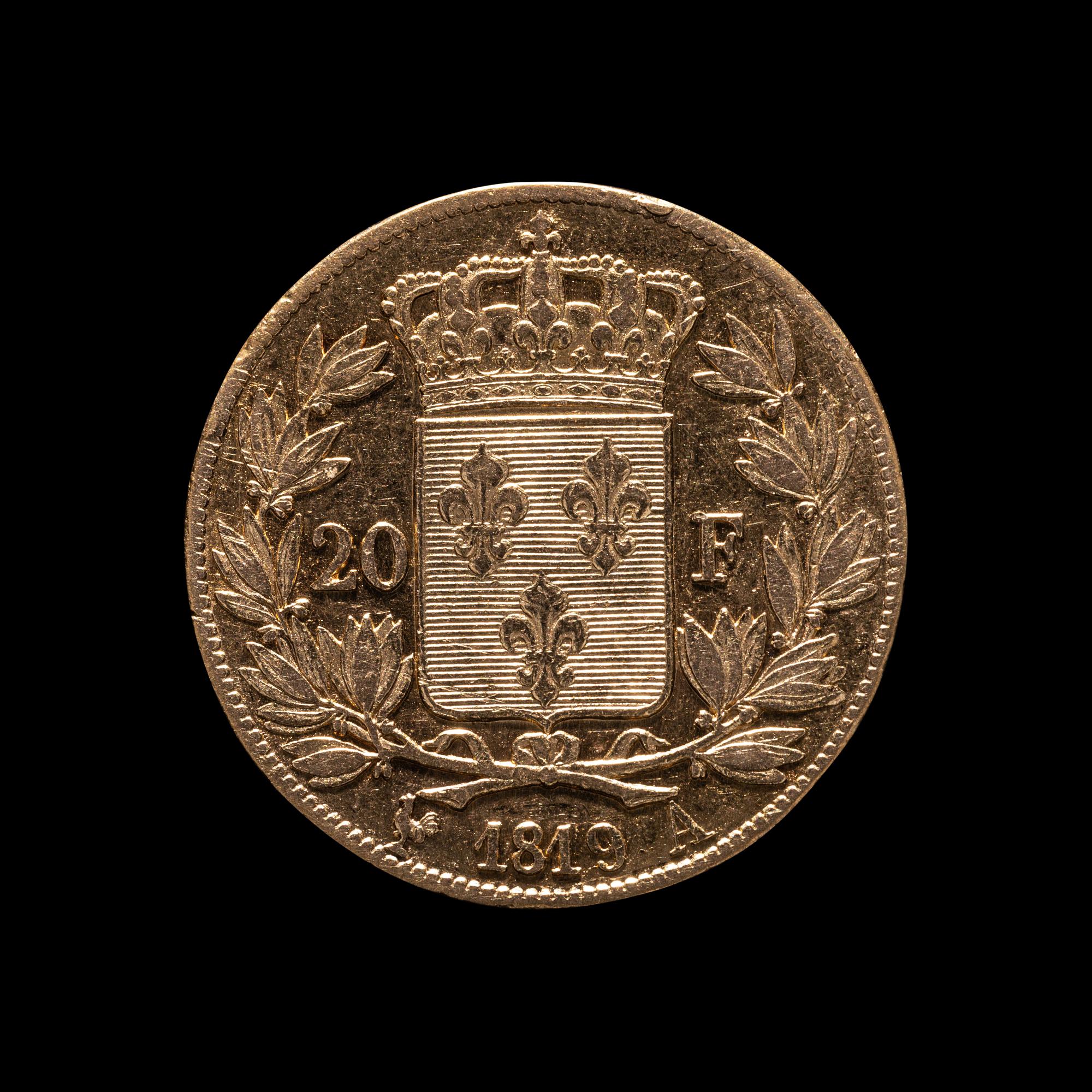 [FRANCE] 1819-A Louis XVIII 20 Franc Gold Coin