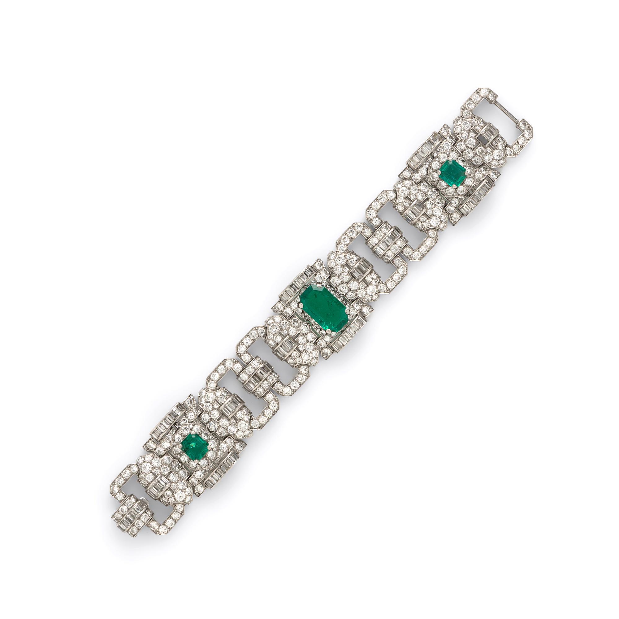 Colombian Emerald and Diamond Bracelet