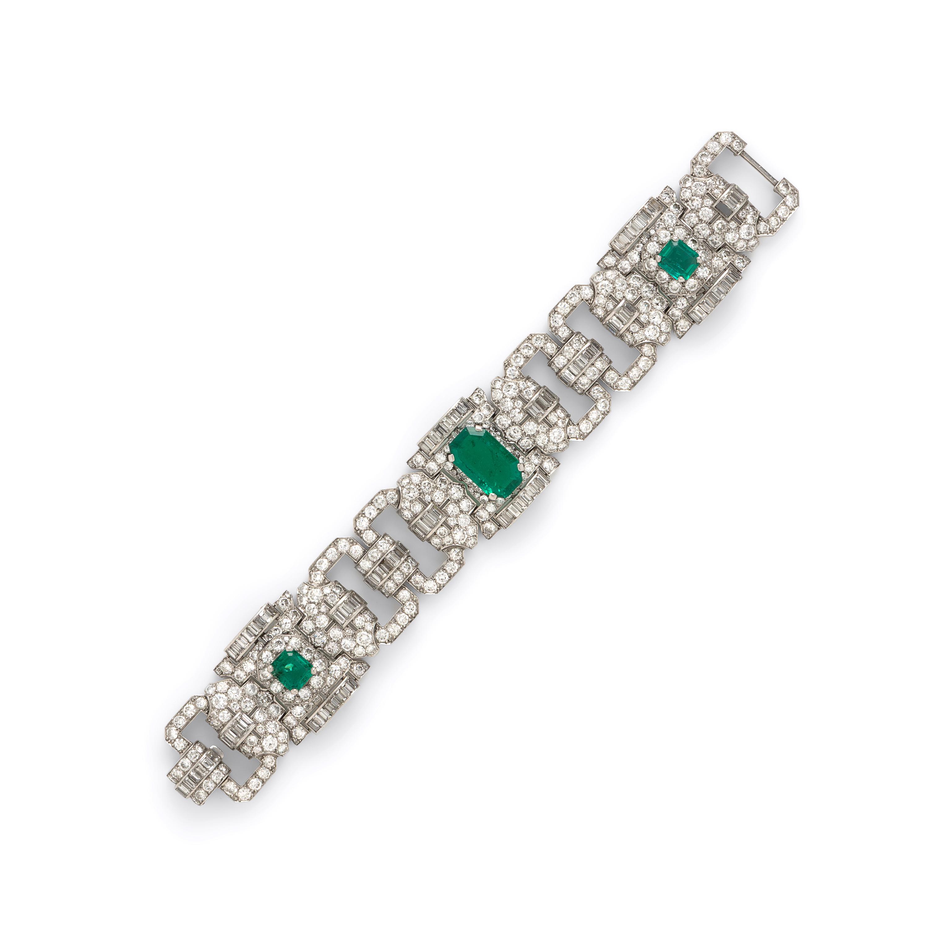 Colombian Emerald and Diamond Bracelet