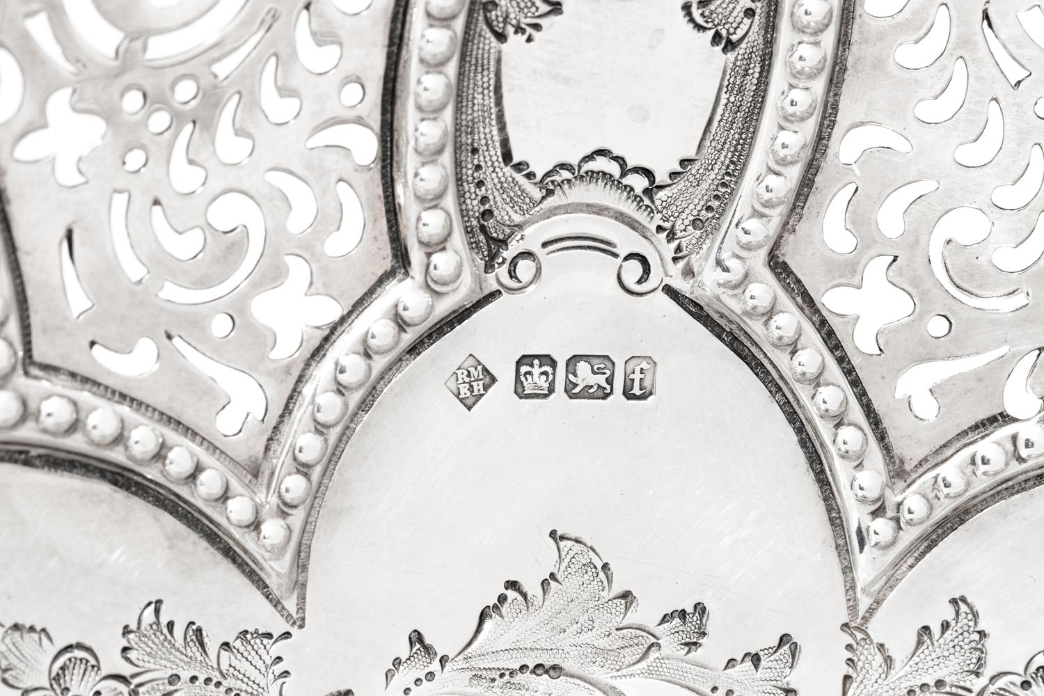A Victorian Silver Centerpiece Basket