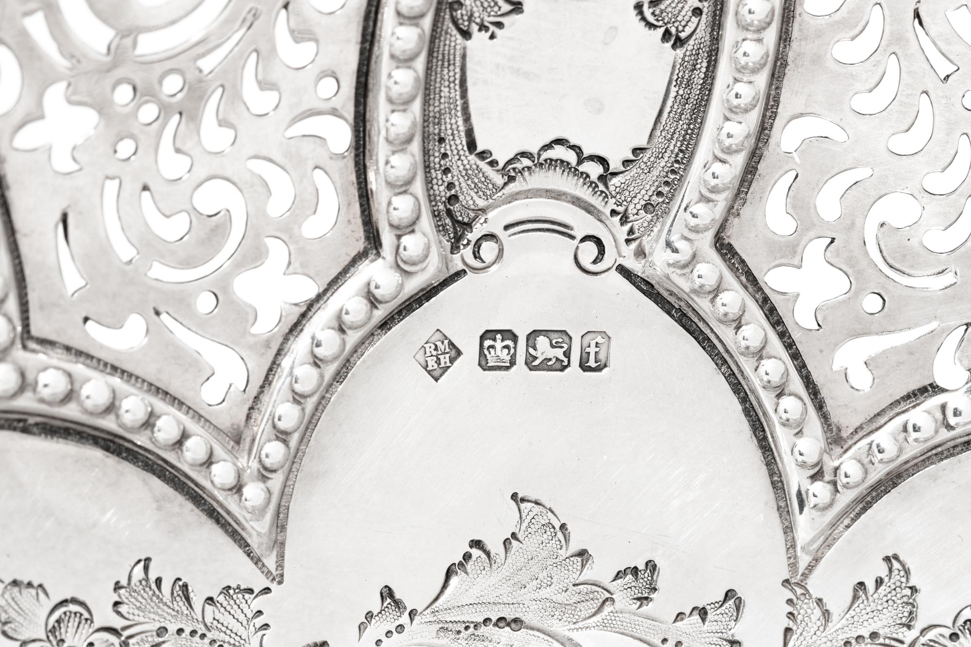 A Victorian Silver Centerpiece Basket
