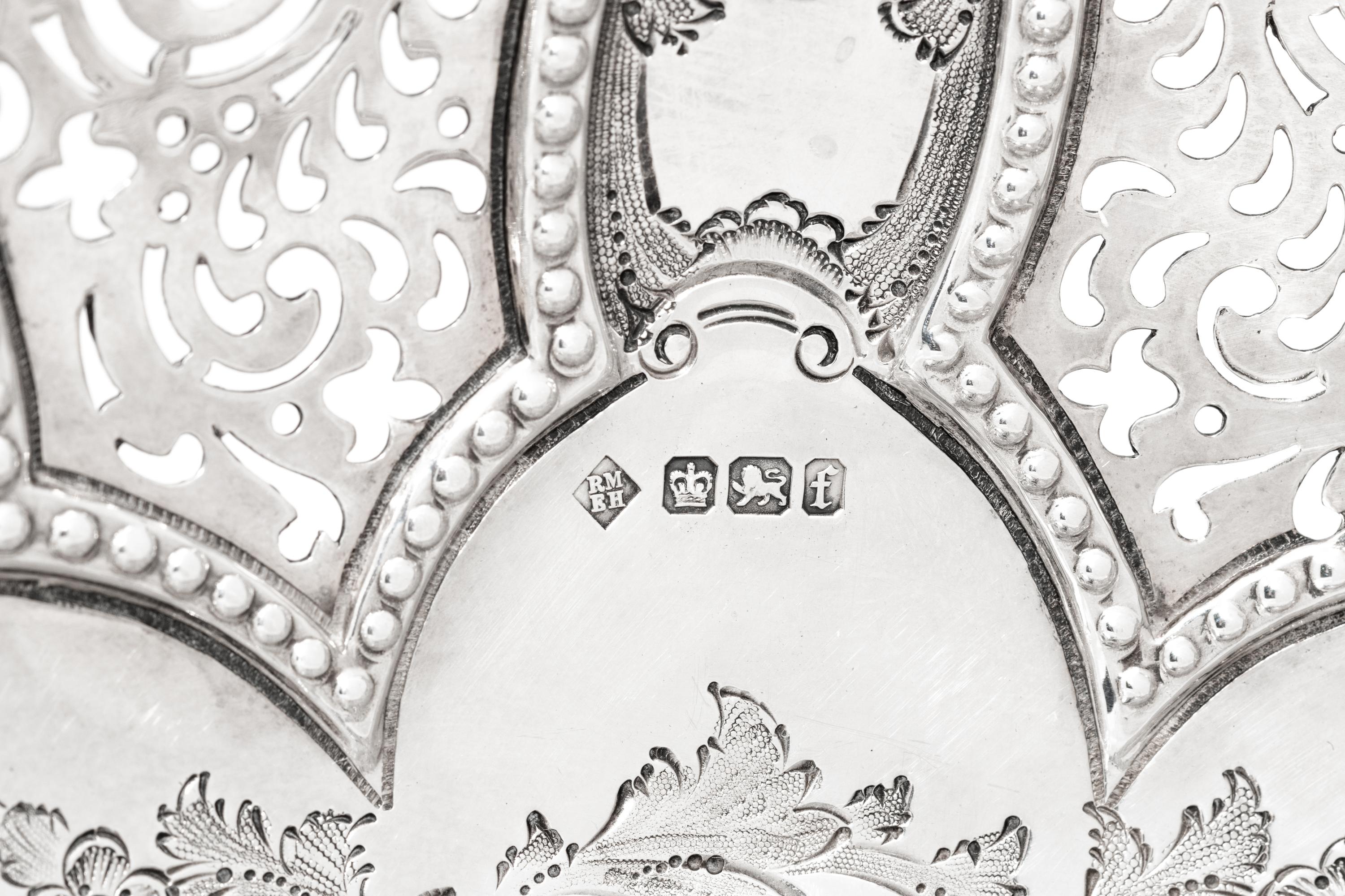 A Victorian Silver Centerpiece Basket