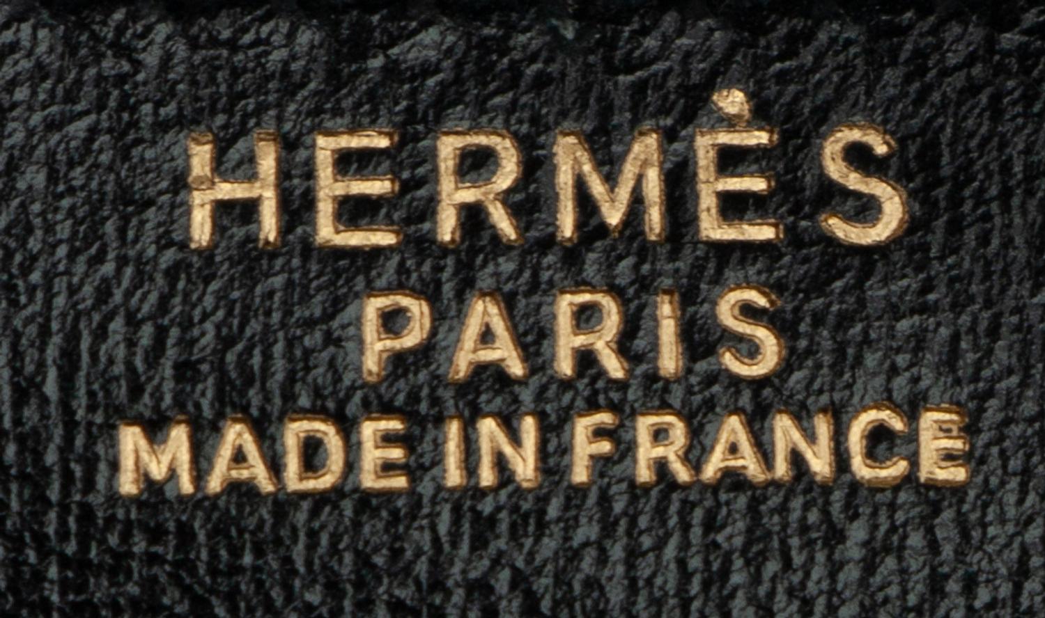 Hermès Black Leather Passe Guide Bag, 1988
